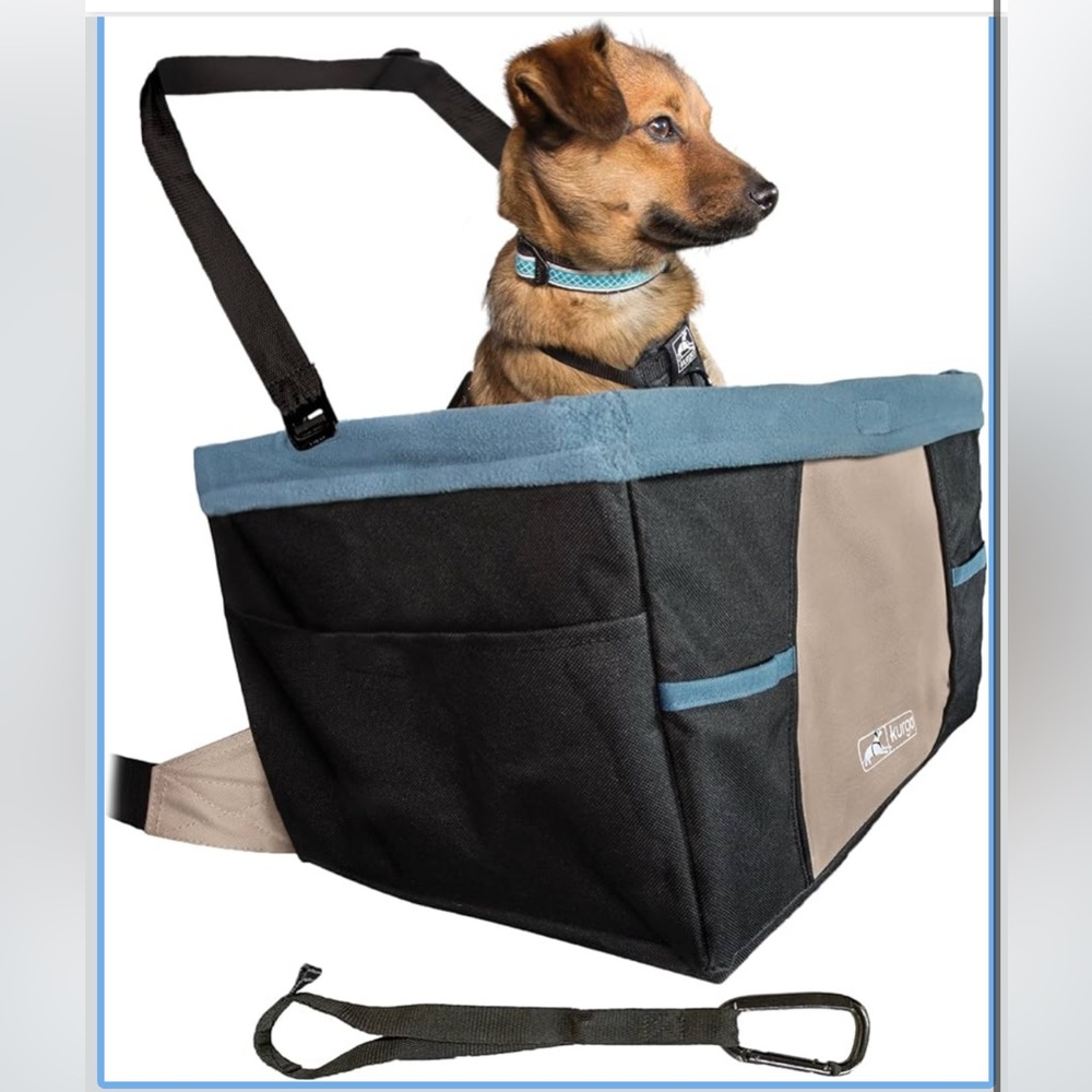 Kurgo-Rover Booster Dog Pet Car Seat with Seat-Belt Harness Tether